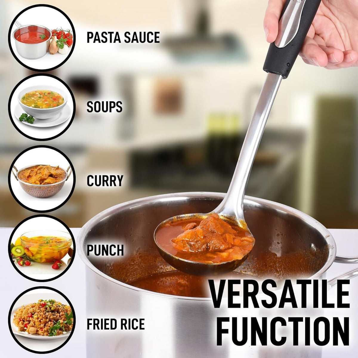 12-Inch Stainless Steel Soup Ladle