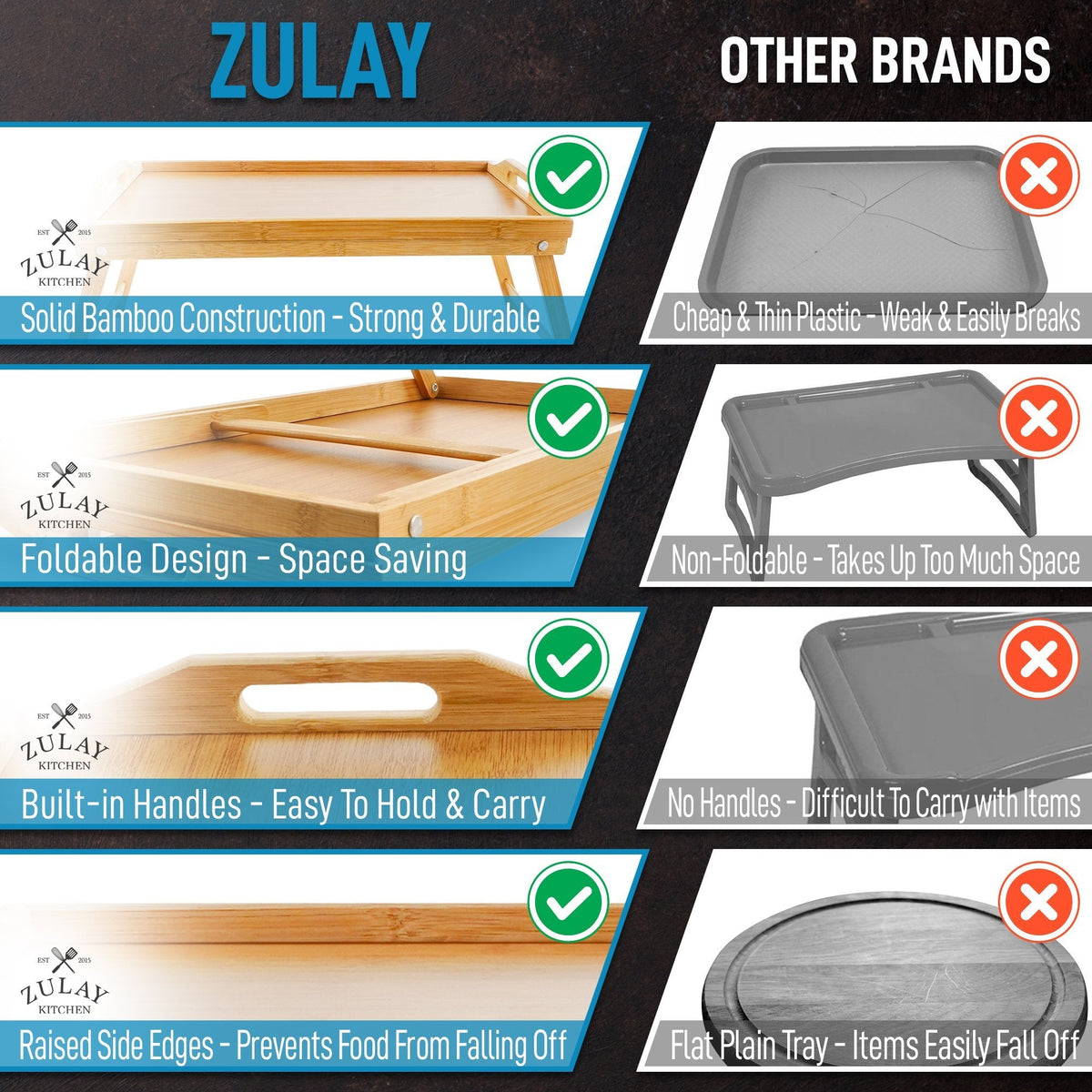 Bamboo Breakfast Bed Tray