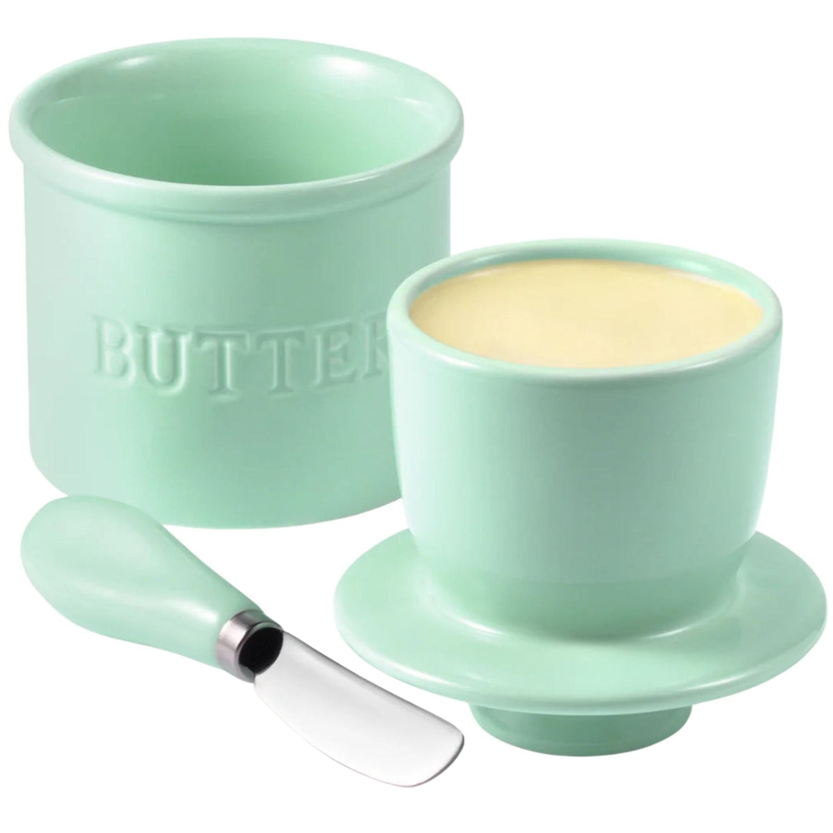 Ceramic Butter Crock Set