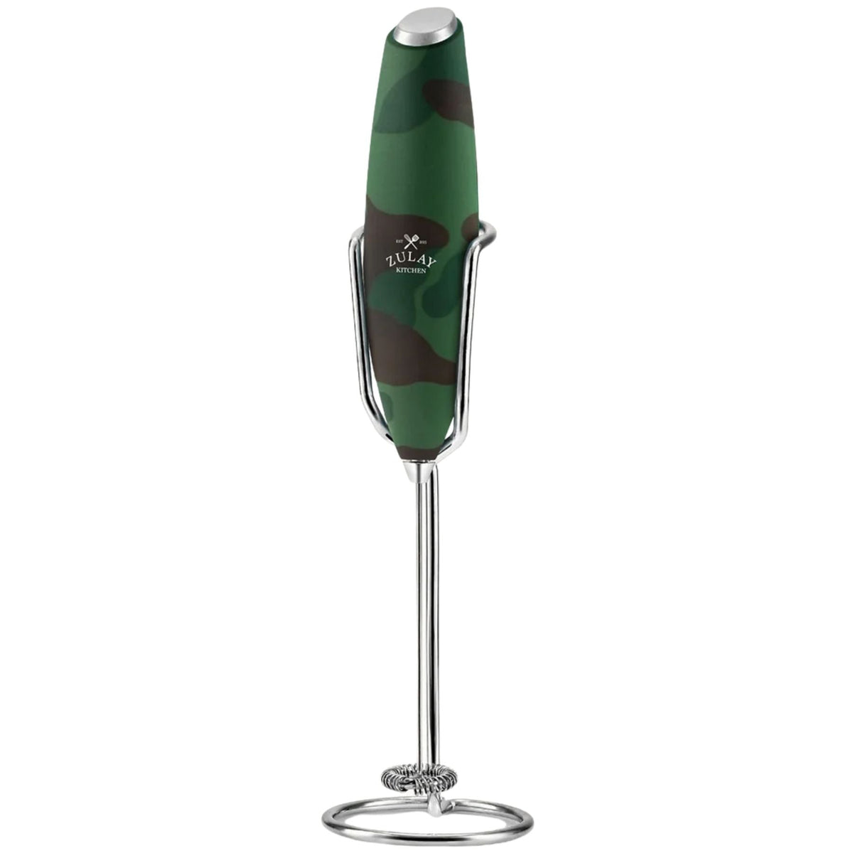Milk Frother With Stand - Marble Design