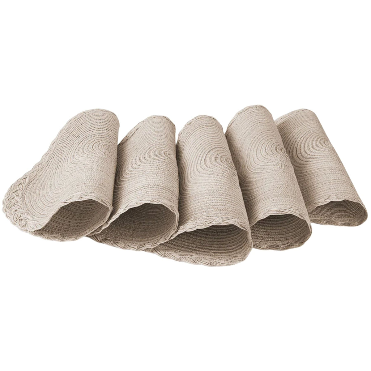 Round Braided Placemats - Set of 6