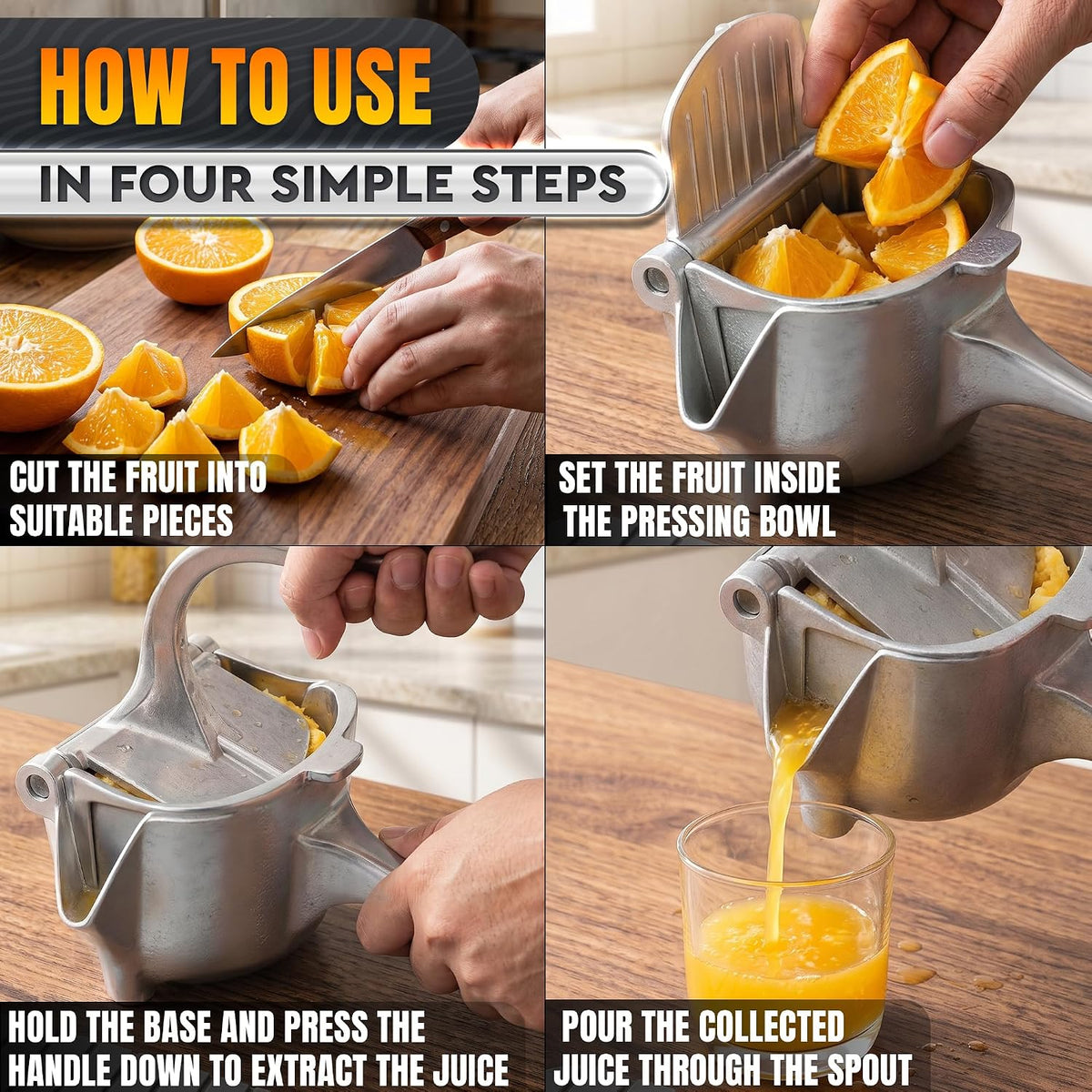 Hand Juicer Squeezer with 20 oz Bowl