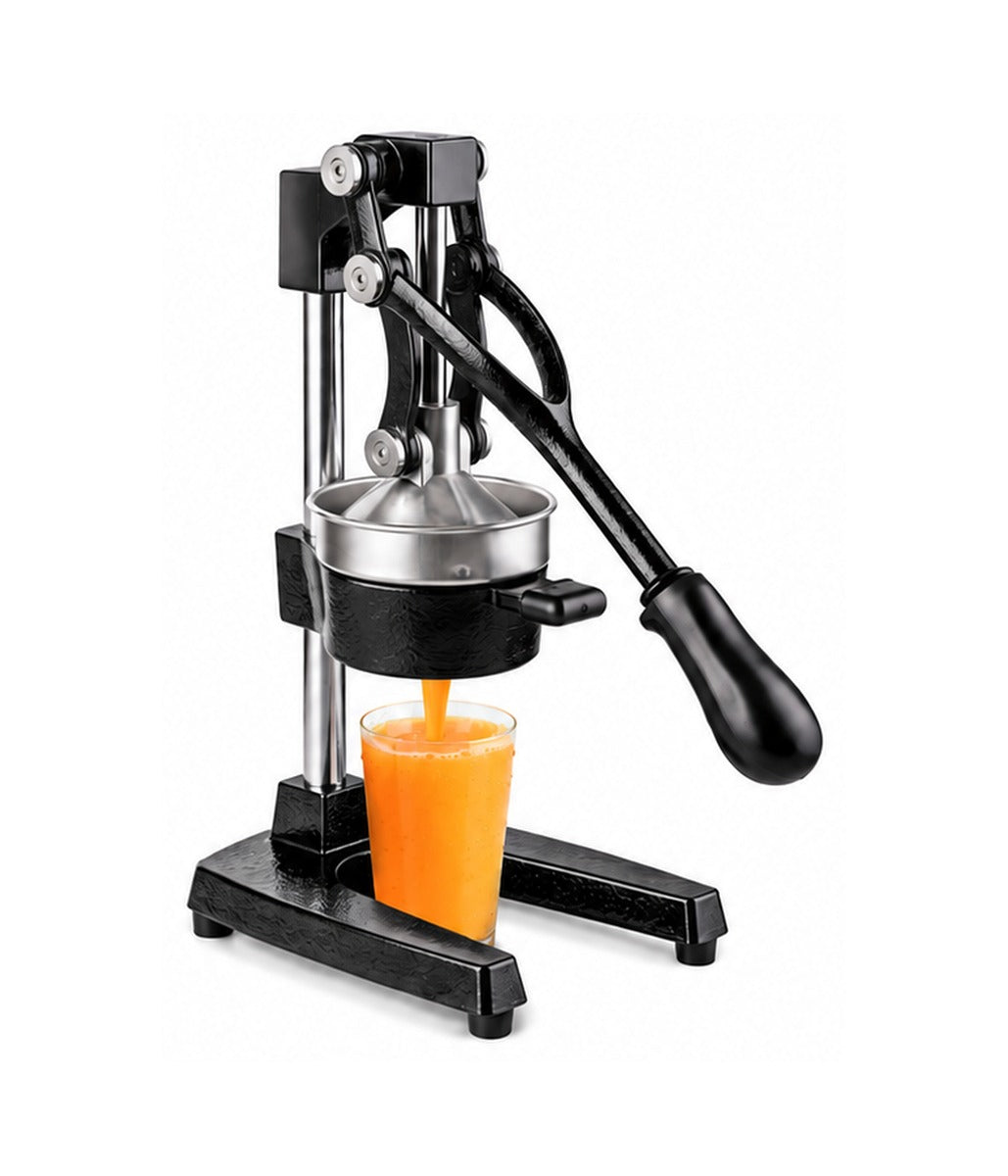 Black cast iron citrus press