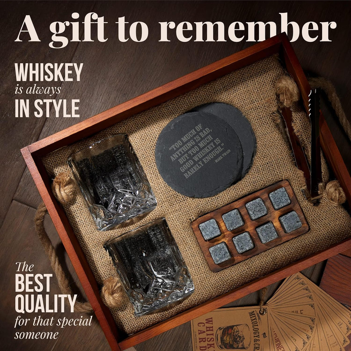 Whiskey Stones Gift Set | 15-Piece