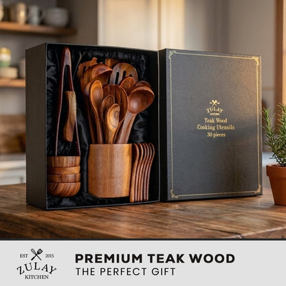 Teak Wooden Utensil Set