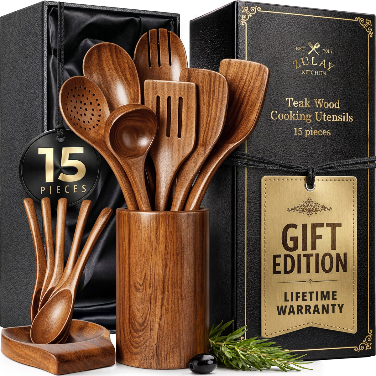 Teak Wooden Utensil Set