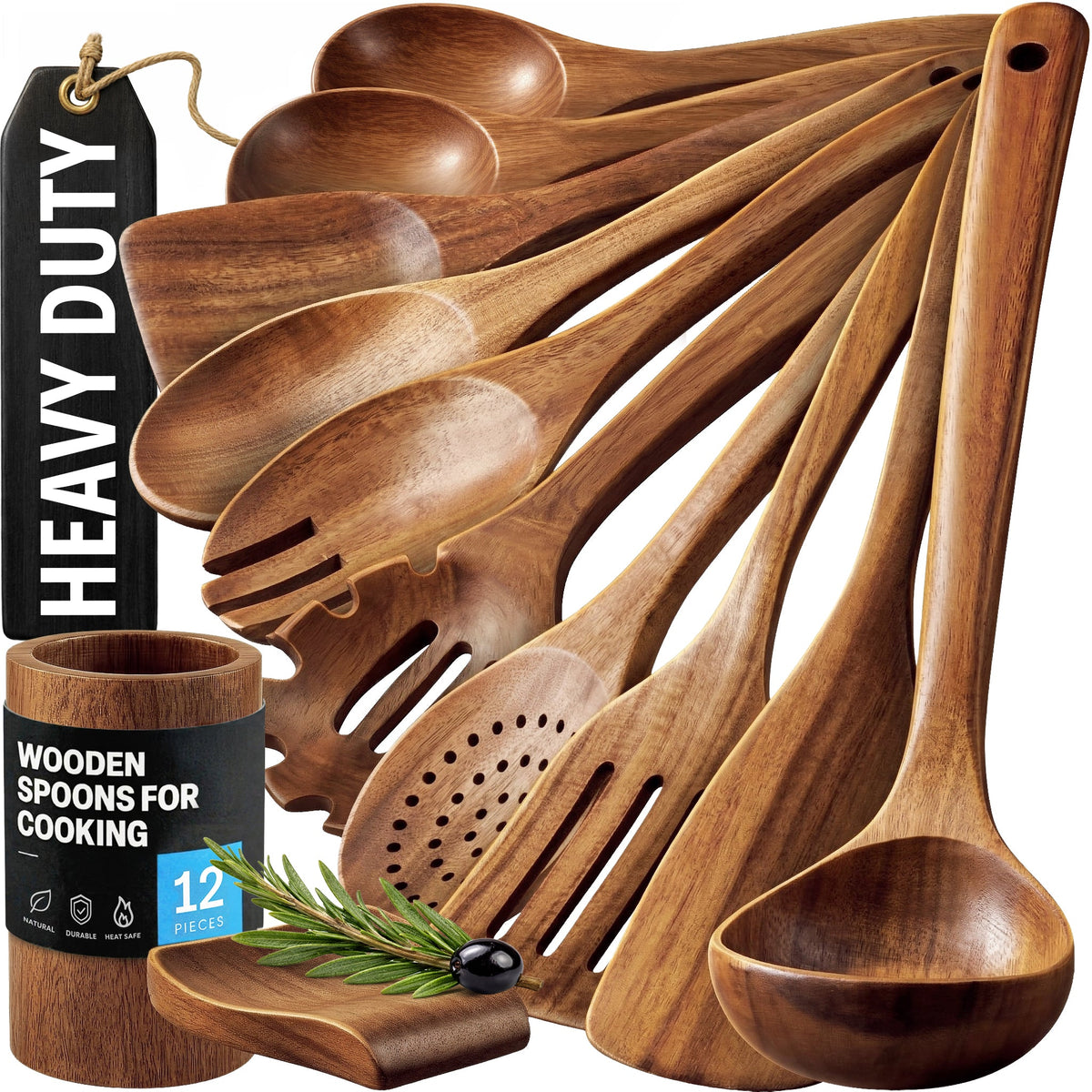 Teak Wooden Utensil Set