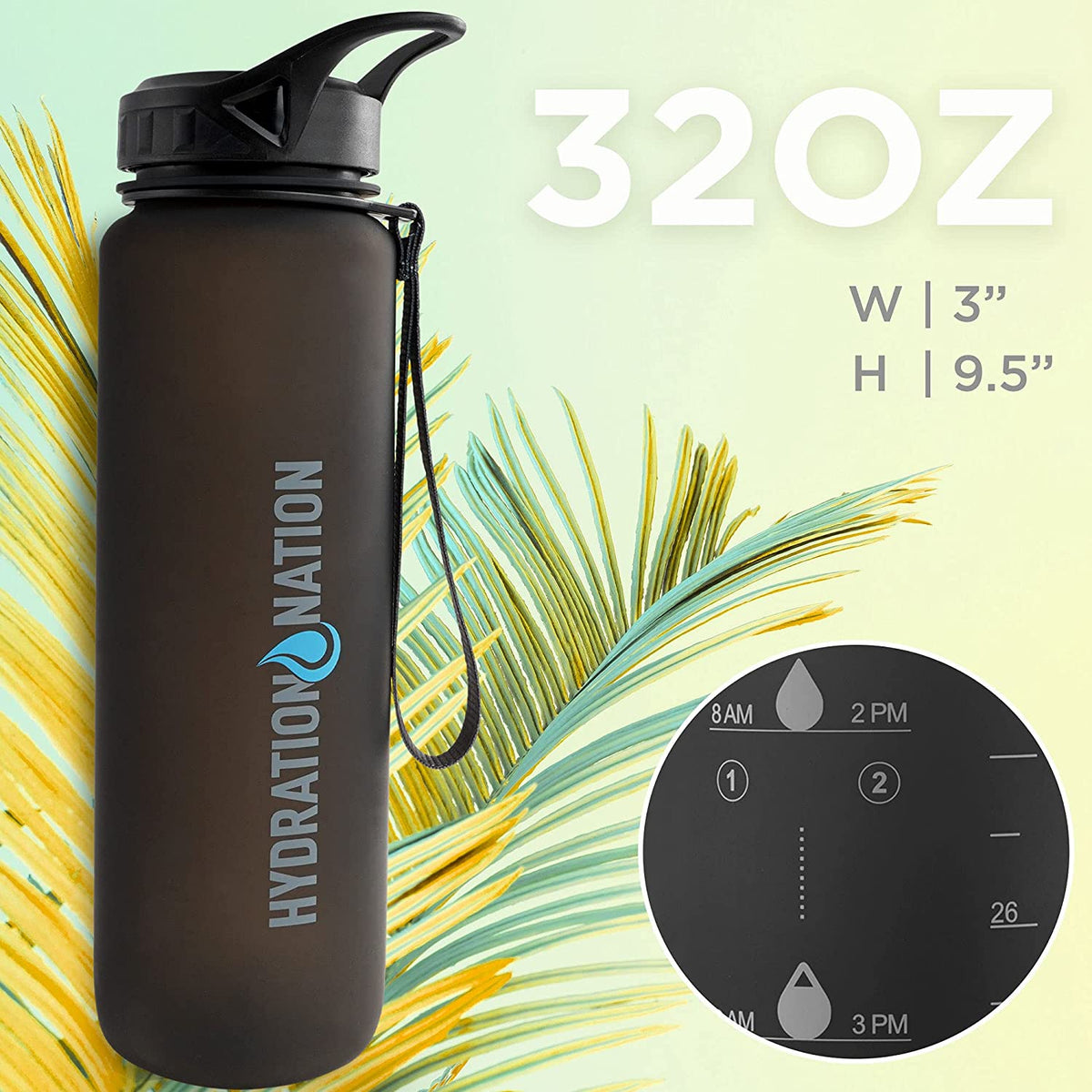Water Bottle With Time Marker