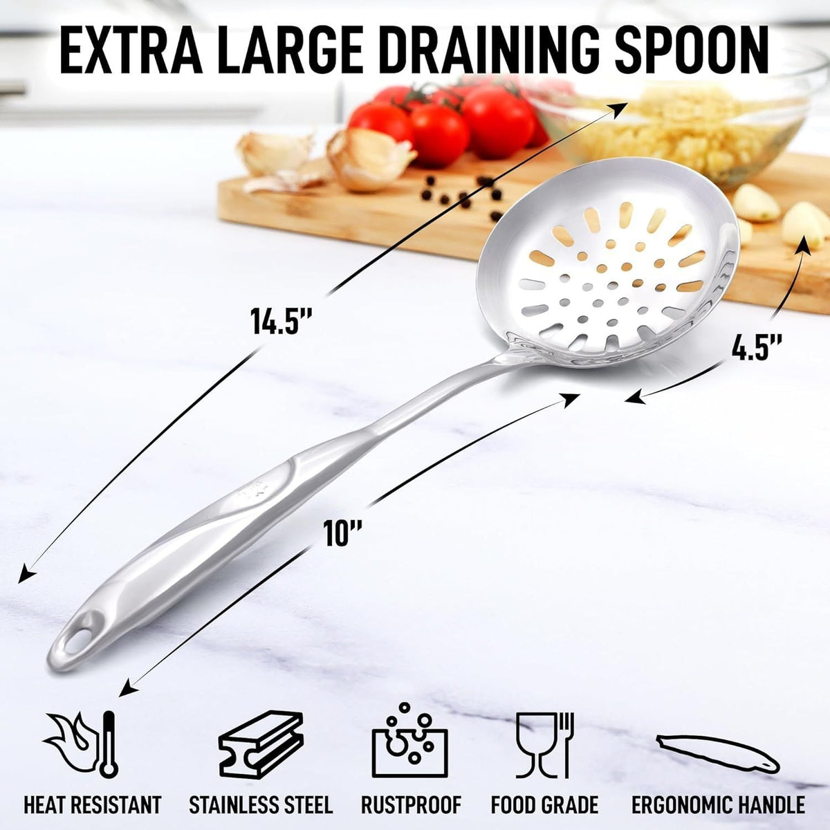 Stainless Steel Skimmer Spoon