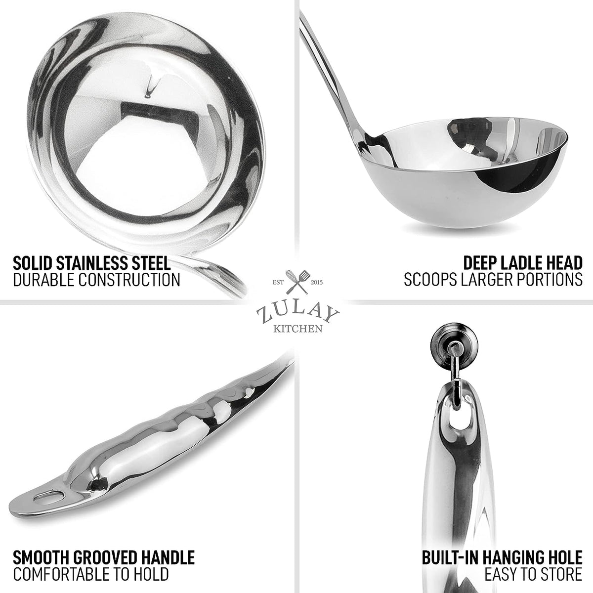Stainless Steel Soup Ladle - 13 inch