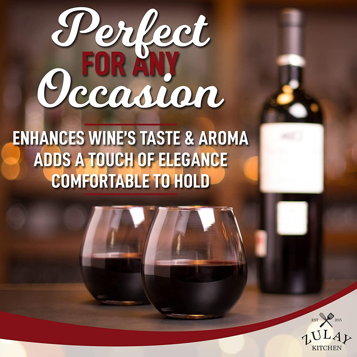 Stemless Wine Glasses Set