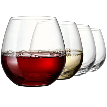 Stemless Wine Glasses Set