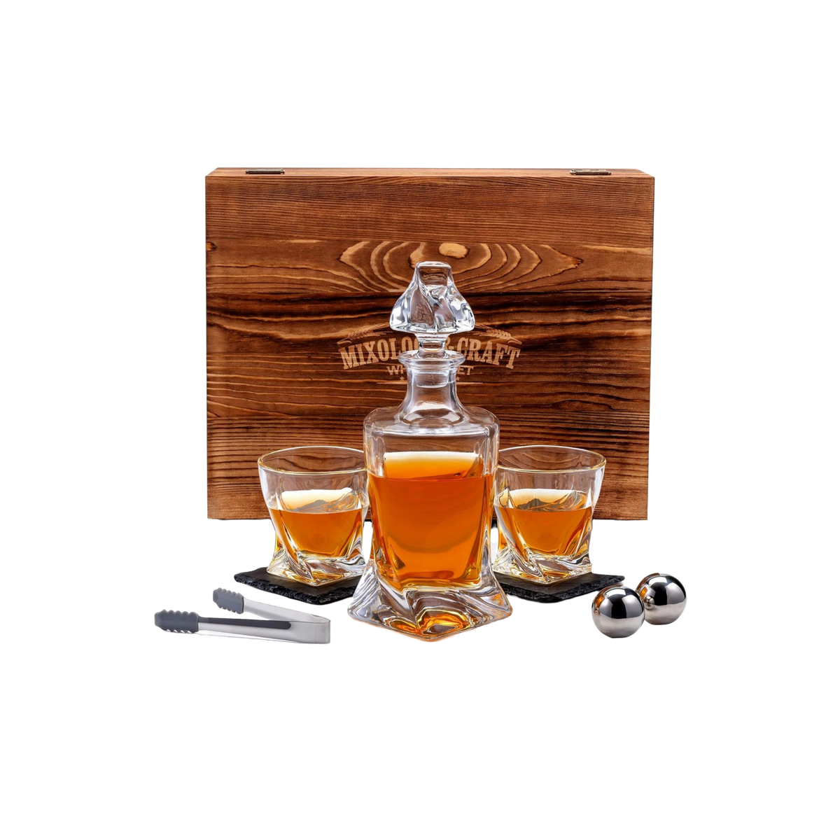 Twist Whiskey Decanter Set | 10-Piece