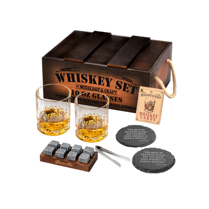 Whiskey Gift Set with Crate | 15-Piece