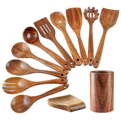 Teak Wooden Utensil Set
